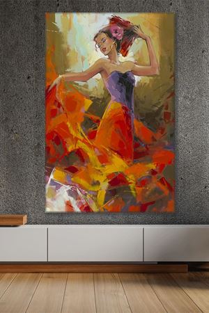 Akrilik Boya İspanyol Kadın Duvar Kanvas Tablo 3322160