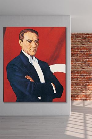 Arthur Kampf Atatürk Portresi Kanvas Duvar Tablo 221554
