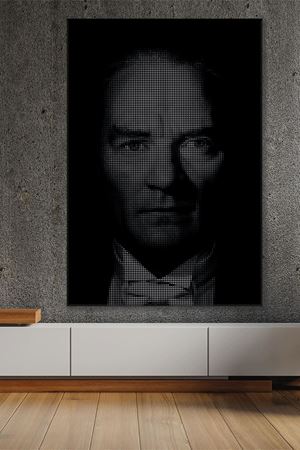 Nokta Çalışması Atatürk Portresi Kanvas Duvar Tablo 221570