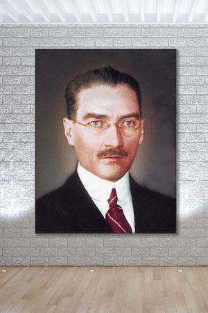 TBMM Başkanı Gazi Mustafa Kemal Kanvas Duvar Tablo 221481