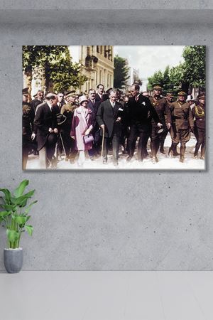 Sadrazamlığa Gazi Ahmet Muhtar Paşa'nın Getirilişi Kanvas Duvar Tablo 221512