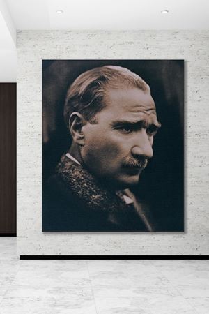 Mont Giymiş Mustafa Kemal Atatürk Kanvas Duvar Tablo 221543