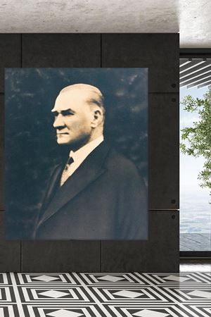 Sert Bakışlı Atatürk  Kanvas Duvar Tablo 221548