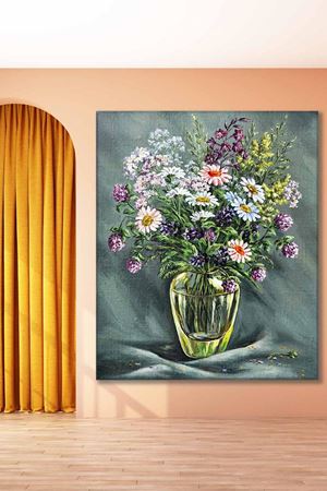 Renkli Papatlar Art Kanvas Tablo 2221896