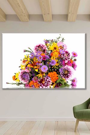 Çiçeklerin Renkle Dansı Art Kanvas Tablo 2221878