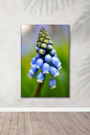 Mavi Temurcuklu Çiçek Art Kanvas Tablo 2221967