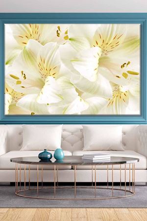 Beyaz Zambaklar Art Kanvas Tablo 2221834