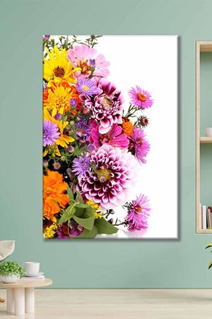 Mor Papatyalar Art Kanvas Tablo 2221881