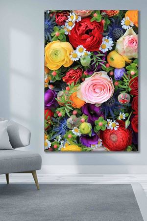 Rengarenk Güller Art Kanvas Tablo 2221913