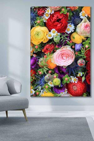 Rengarenk Güller Art Kanvas Tablo 2221914