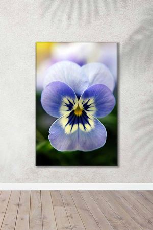 Mavi Çiçek Art Kanvas Tablo 2221971