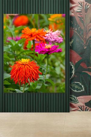 Turuncu ve Pembe Zambak Art Kanvas Tablo 2221921