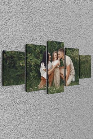 Yatay Resim Fotoğraf 5 Parça Kişiye Özel Kanvas Tablo 00004