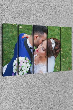 Yatay 5 Parça Resim Kişiye Özel Kanvas Tablo 107501