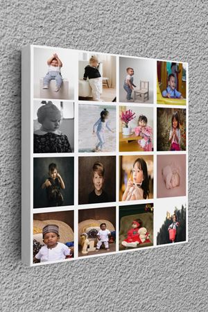 Kare 16 Resim Fotoğraf Resim Kişiye Özel Kanvas Tablo 00005