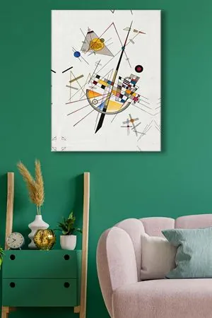 Wassily Kandinsky - Delicate Tension  - 106147 -  Dekoratif Duvar Kanvas Tablo