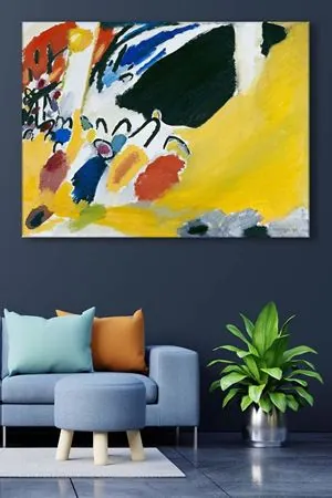 Wassily Kandinsky - Konser  - 106143 -  Dekoratif Duvar Kanvas Tablo