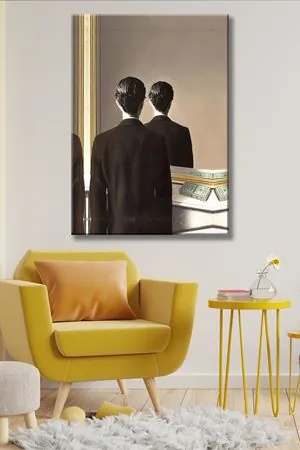 Rene Magritte - La Reproduction Interdite  - 106278 -  Dekoratif Duvar Kanvas Tablo