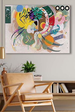 Wassily Kandinsky - Dominant Curve  - 106136 -  Dekoratif Duvar Kanvas Tablo