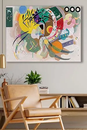 Wassily Kandinsky - Dominant Curve  - 106136 -  Dekoratif Duvar Kanvas Tablo