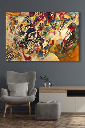 Wassily Kandinsky Kompozisyon VII  - 105923 -  Dekoratif Duvar Kanvas Tablo