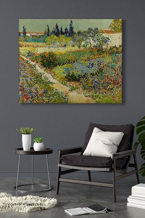 Vincent van Gogh - Garden at Arles  - 106018 -  Dekoratif Duvar Kanvas Tablo