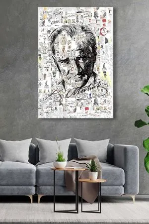 Atatürk - 305705 - Dekoratif Duvar Kanvas Tablo