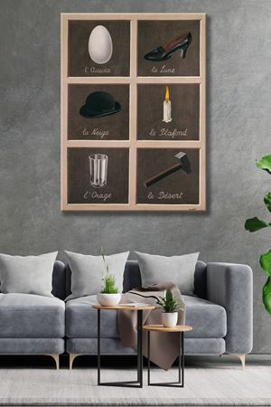 Rene Magritte - La Clé des Songes  - 106283 -  Dekoratif Duvar Kanvas Tablo