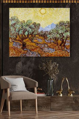 Vincent van Gogh - Olive Trees  - 106028 -  Dekoratif Duvar Kanvas Tablo