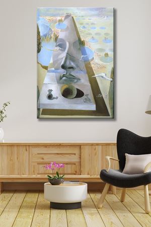 Salvador Dali - Apparition of the Visage of Aphrodite of Cnidos in a Landscape  </s - 106111 -  Dekoratif Duvar Kanvas Tablo