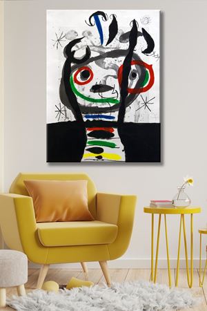 Joan Miro - Le Grand Sorcier  - 106245 -  Dekoratif Duvar Kanvas Tablo