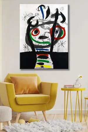 Joan Miro - Le Grand Sorcier  - 106245 -  Dekoratif Duvar Kanvas Tablo