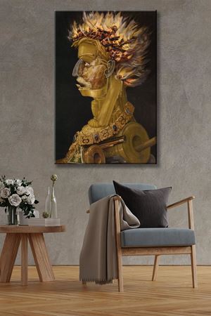Giuseppe Arcimboldo - Fire  - 105960 -  Dekoratif Duvar Kanvas Tablo