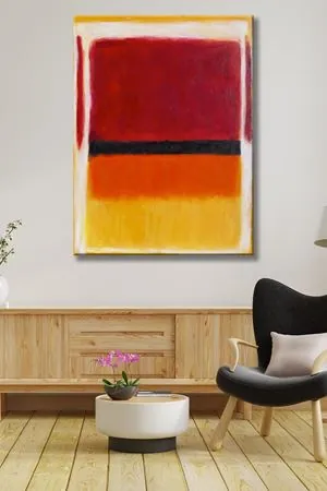 Mark Rothko - İsimsiz   - 106216 -  Dekoratif Duvar Kanvas Tablo