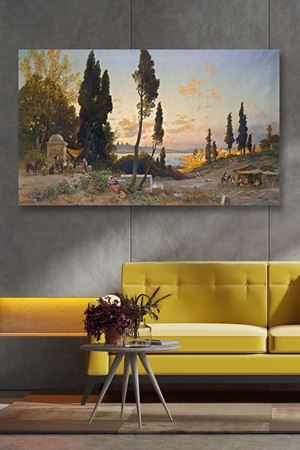 Hermann Corrodi Bosphorus'un Yanlışını İncele Sabitinople  - 108231 -  Dekoratif Duvar Kanvas Tablo