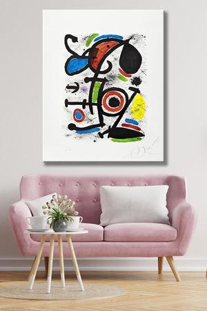 Joan Miro - Maalaus  - 106234 -  Dekoratif Duvar Kanvas Tablo