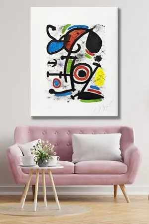 Joan Miro - Maalaus  - 106234 -  Dekoratif Duvar Kanvas Tablo