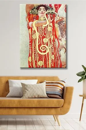 Gustav Klimt - Hygieia  - 106063 -  Dekoratif Duvar Kanvas Tablo