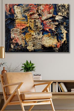 Jan Riske - Baroque Abstraction 1965  - 106213 -  Dekoratif Duvar Kanvas Tablo