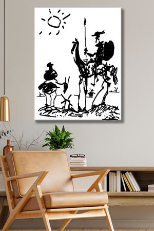 Pablo Picasso - Don Quixote  - 106078 -  Dekoratif Duvar Kanvas Tablo