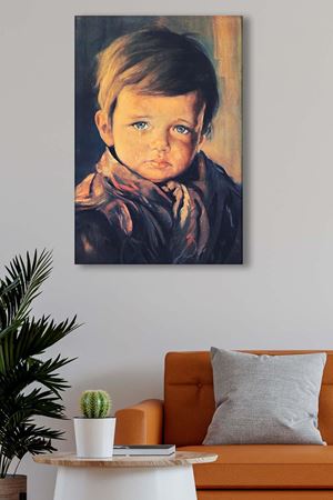 Giovanni Bragolin - Ağlayan Çocuk  - 105947 -  Dekoratif Duvar Kanvas Tablo