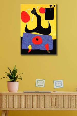 Joan Miro - Femme Assise  - 106255 -  Dekoratif Duvar Kanvas Tablo