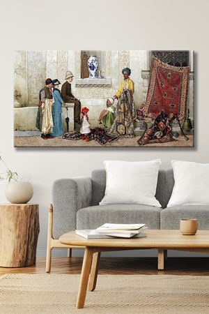 Osman Hamdi Bey - Halı Satıcısı  - 106171 -  Dekoratif Duvar Kanvas Tablo