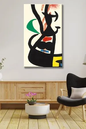 Joan Miro - Chef des Equipages  - 106252 -  Dekoratif Duvar Kanvas Tablo