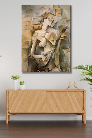Pablo Picasso - Girl with a Mandolin  - 106088 -  Dekoratif Duvar Kanvas Tablo