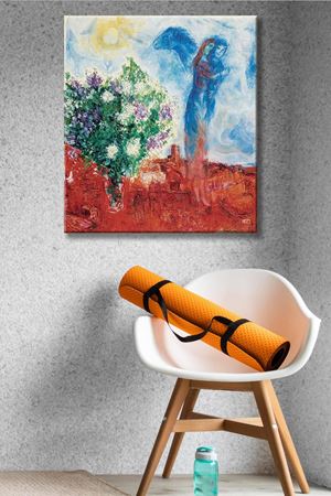 Marc Chagall - Die Liebenden Uber St Paul  - 106399 -  Dekoratif Duvar Kanvas Tablo