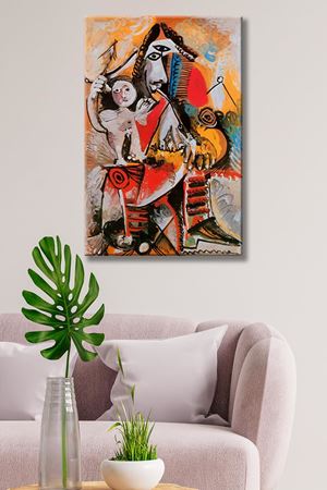 Pablo Picasso - Musketeer and Amor  - 106075 -  Dekoratif Duvar Kanvas Tablo