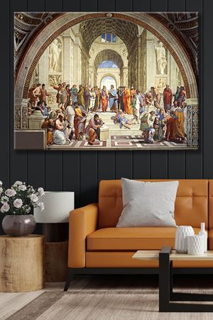 Raffaello - Atina Okulu  - 105931 -  Dekoratif Duvar Kanvas Tablo