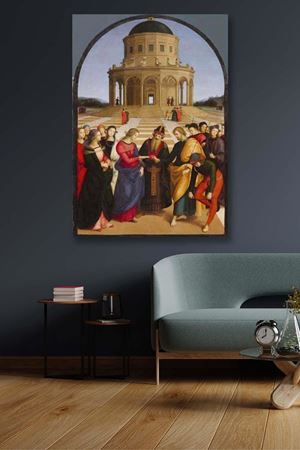 Raffaello - Sposalizio della Vergine - 107151 -  Dekoratif Duvar Kanvas Tablo