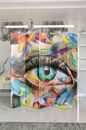 Doğal Ahşap Göz 5 Kanat Paravan Seperatör Oda Bölme